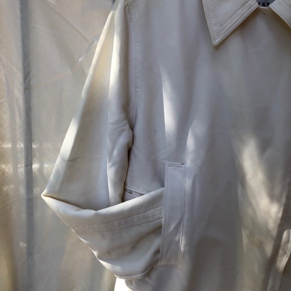 VINTAGE VERSACE White Zip Up Jacket - Picture 9 of 12